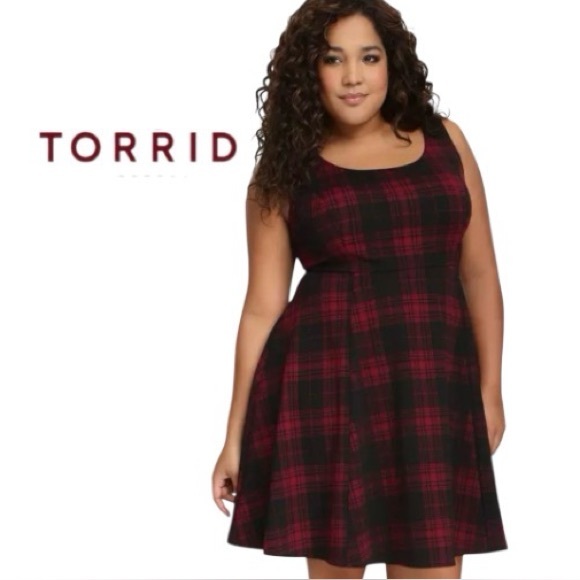 3X TORRID Plaid Skater Dress - Picture 3 of 15